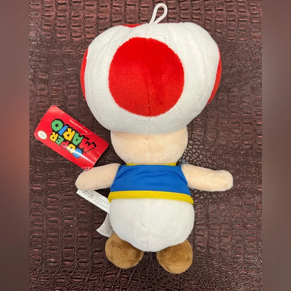 NWT Nintendo 12” Tall Super Mario Bros Mushroom Toad Stuffed Plush New with Tags
